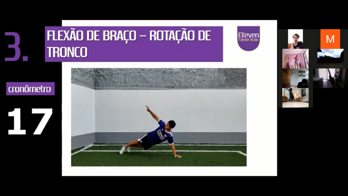 A Elleven oferece treinos ao vivo para condicionamento esportivo
