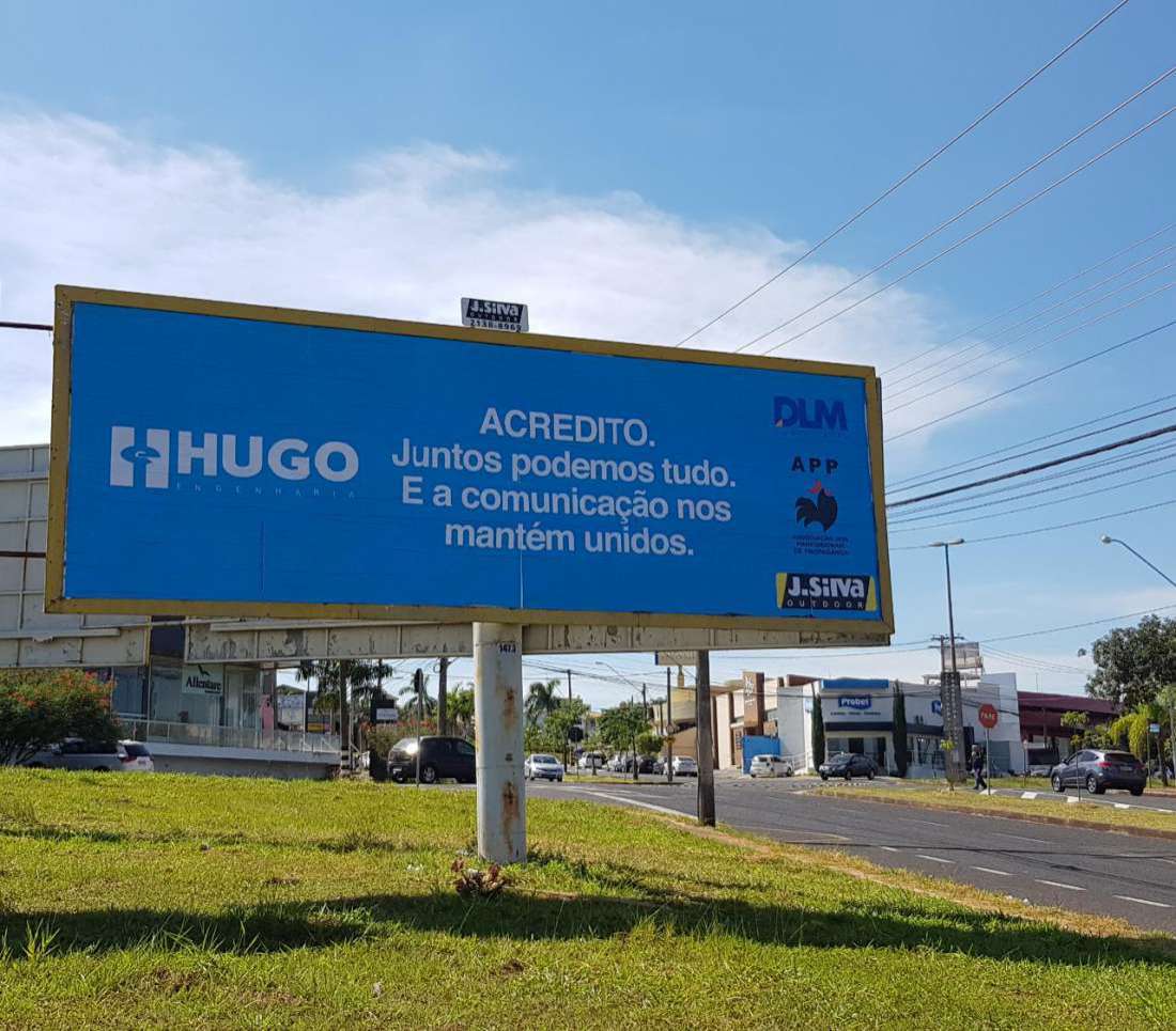 Campanha de outdoor transmite mensagem de confiança e união em Rio Preto.